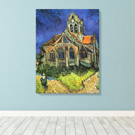 Impressão Em Tela Igreja em Auvers-sur-Oise por Vincent van Gogh