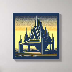 Impressão Em Tela Igreja Futurista de SF 2