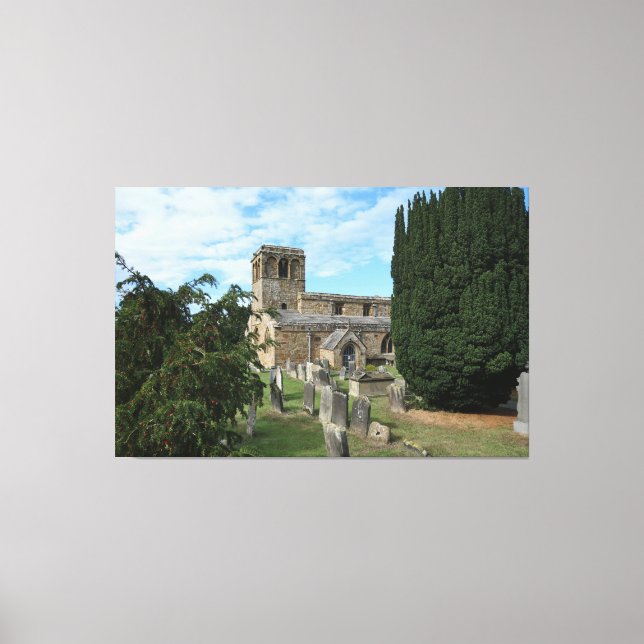 Impressão Em Tela Igreja Medieval de Leake (Frente)