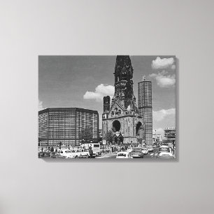 Impressão Em Tela Igreja Memorial Vintage Berlin Kaiser Wilhelm