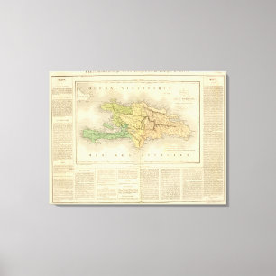 Impressão Em Tela Ile St Domingue ou Haiti