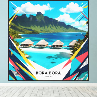 Impressão Em Tela Ilha Bora Bora