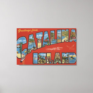 Impressão Em Tela Ilha de Catalina, Califórnia - grande cena da