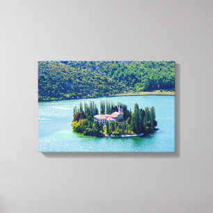 Impressão Em Tela Ilha do mosteiro de Visovac no PN Krka - Croácia
