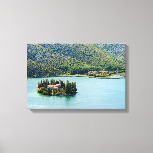 Impressão Em Tela Ilha do mosteiro de Visovac no PN Krka - Croácia