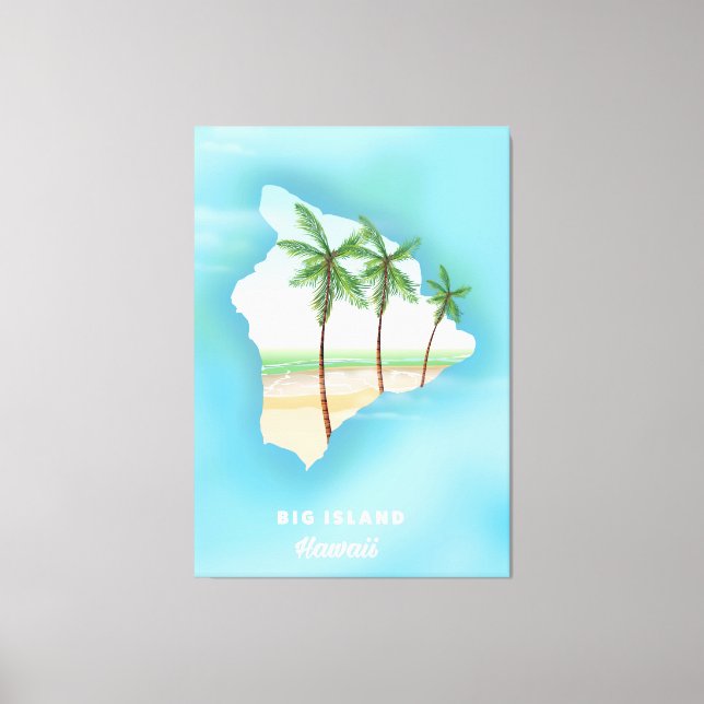 Impressão Em Tela Ilha Grande do Havaí (Frente)