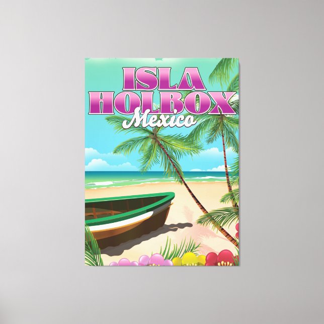 Impressão Em Tela Ilha Holbox México (Frente)