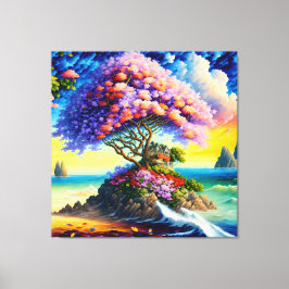 Impressão Em Tela Ilha oculta no oceano