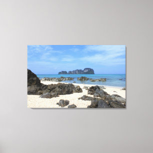 Impressão Em Tela Ilha Tropical