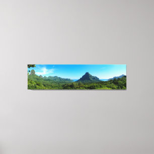 Impressão Em Tela Ilha verde de Moorea no panorama