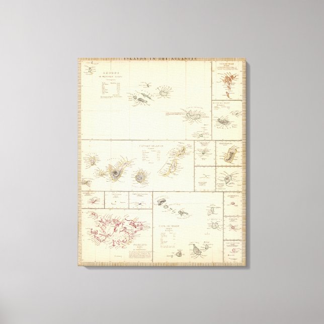 Impressão Em Tela Ilhas do Atlântico (Frente)