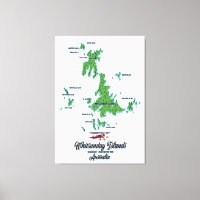 Ilhas Whitsunday Austrália mapa pôster