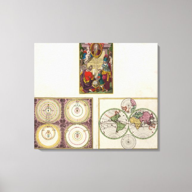 Impressão Em Tela Illus Title Page Solar system, Charte vom Globo (Frente)