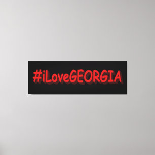 Impressão Em Tela "#iLoveGEORGIA " Design bonito. Compre agora