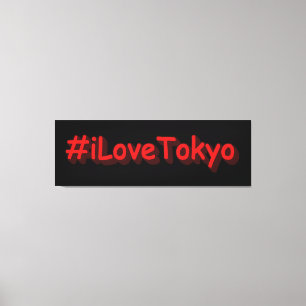 Impressão Em Tela "#iLoveTokyo" Design bonito. Compre agora
