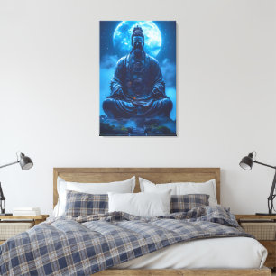 Impressão Em Tela Iluminação em Azul