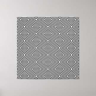 Impressão Em Tela Ilusões ópticas Pop de arte preto e branco sem cos