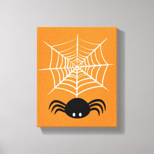 Impressão Em Tela Ilustração Assustadora de Aranha de Halloween