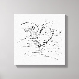 Impressão Em Tela Ilustração de Amante de Cães Beagle
