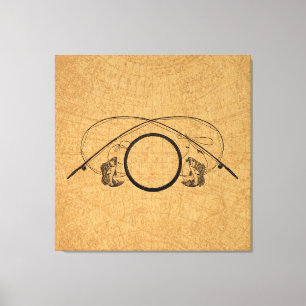 Impressão Em Tela Ilustração de Arte Antiquada de Pesca de Voo