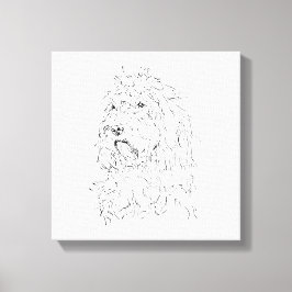 Impressão Em Tela Ilustração de Cachorro, Arte de Parede Cockapoo