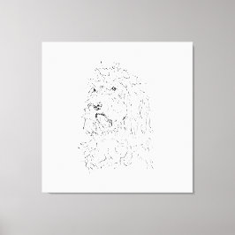 Impressão Em Tela Ilustração de Cachorro, Arte de Parede Cockapoo