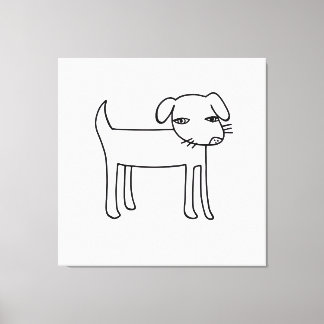 Impressão Em Tela ilustração de cachorro moderna