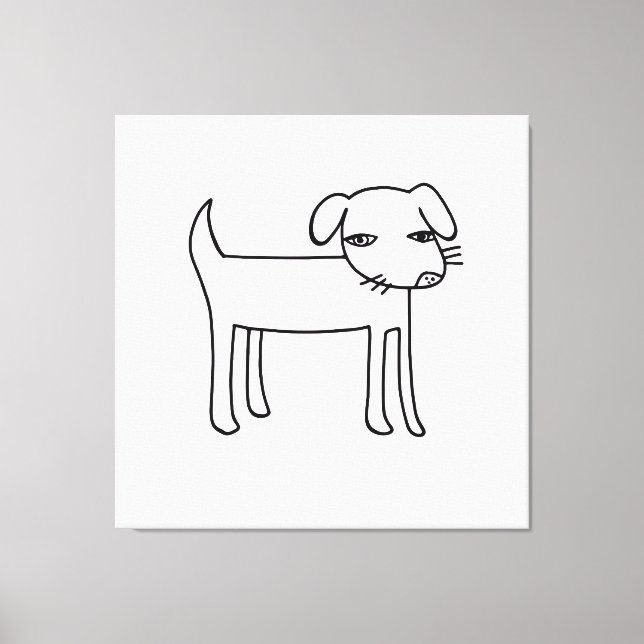 Impressão Em Tela ilustração de cachorro moderna (Frente)