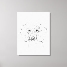 Impressão Em Tela Ilustração de cachorro poodle fofo, desenhada à mã