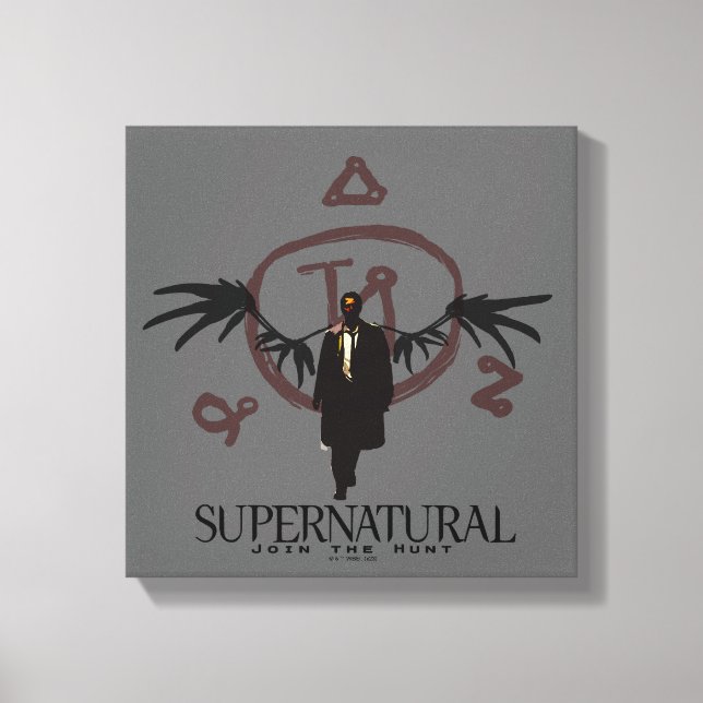 Impressão Em Tela Ilustração de Castiel Supernatural (Frente)
