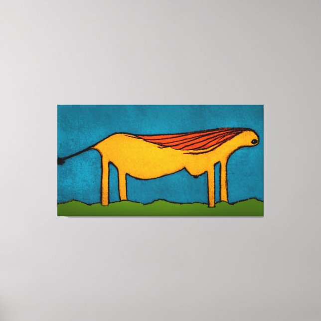 Impressão Em Tela Ilustração de fantasia de Alienígena pré-histórica (Frente)