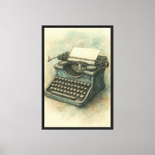 Impressão Em Tela Ilustração de Máquina de Digitalização Vintage