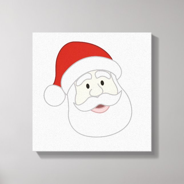 Impressão Em Tela Ilustração de Papai Noel (Frente)