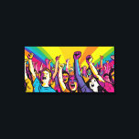 Impressão Em Tela ilustração de pop art, faixa, textura ou fundo<br><div class="desc">Ilustração de pop art,  faixa,  textura ou fundo representando o dia do orgulho e a comunidade LGBT com diversas pessoas</div>