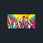 Impressão Em Tela ilustração de pop art, faixa, textura ou fundo<br><div class="desc">Ilustração de pop art,  faixa,  textura ou fundo representando o dia do orgulho e a comunidade LGBT com diversas pessoas</div>
