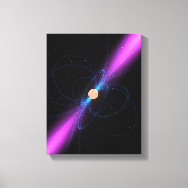 Impressão Em Tela Ilustração de um pulsar (Frente)