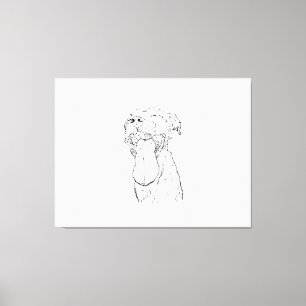Impressão Em Tela Ilustração do American Staffordshire Terrier