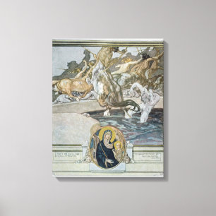 Impressão Em Tela Ilustração do Comedy divino de Dante '