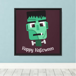 Impressão Em Tela Ilustração do Monstro de Frankenstein