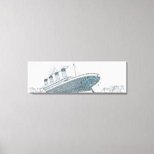Impressão Em Tela Ilustração do passageiro que cai do Titanic