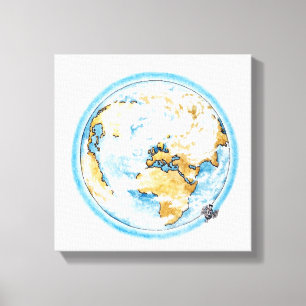 Impressão Em Tela Ilustração do satélite que orbita a terra