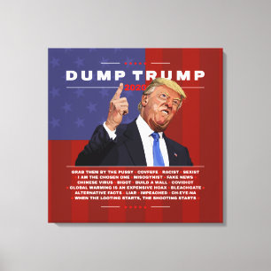 Impressão Em Tela Ilustração Dump Trump 2020