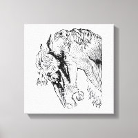 Ilustração Elegante de Cavalo Vintage