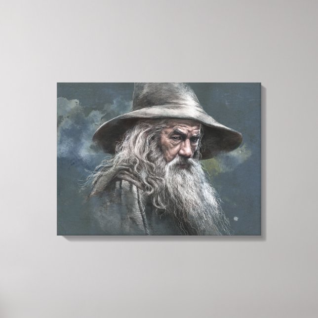 Impressão Em Tela Ilustração Gandalf (Frente)