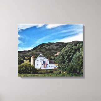Impressão Em Tela Ilustração Histórica de Barn de Park City por LH