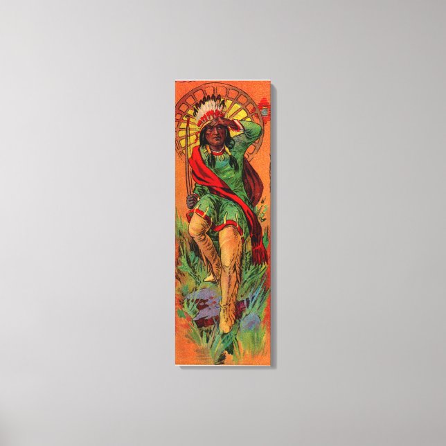 Impressão Em Tela Ilustração indígena americana de 1919 (Frente)