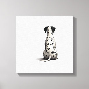 Impressão Em Tela Ilustração Minimalista de Cachorro Dalmatiano Anti