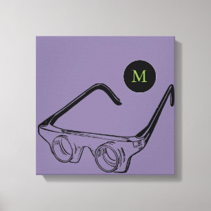 Impressão Em Tela Ilustração Vintage Magnifying Glass Monograma C