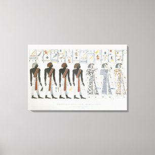 Impressão Em Tela Ilustrações dos hieroglyphics dos túmulos de t