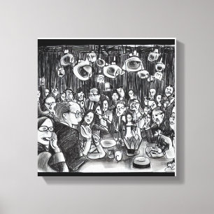 Impressão Em Tela Image: People and Doodles.